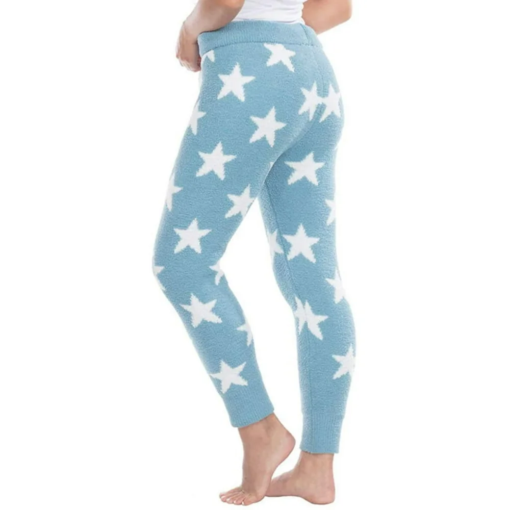 Honeydew Ladies' Ultra Soft Chenille PJ Pants Lovebird Stars Large